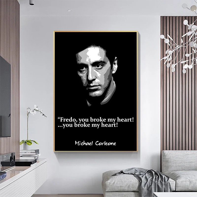 Details about   THE GODFATHER QUOTE PHOTO PICTURE  PRINT ON WOOD  FRAMED CANVAS WALL ART DECOR 