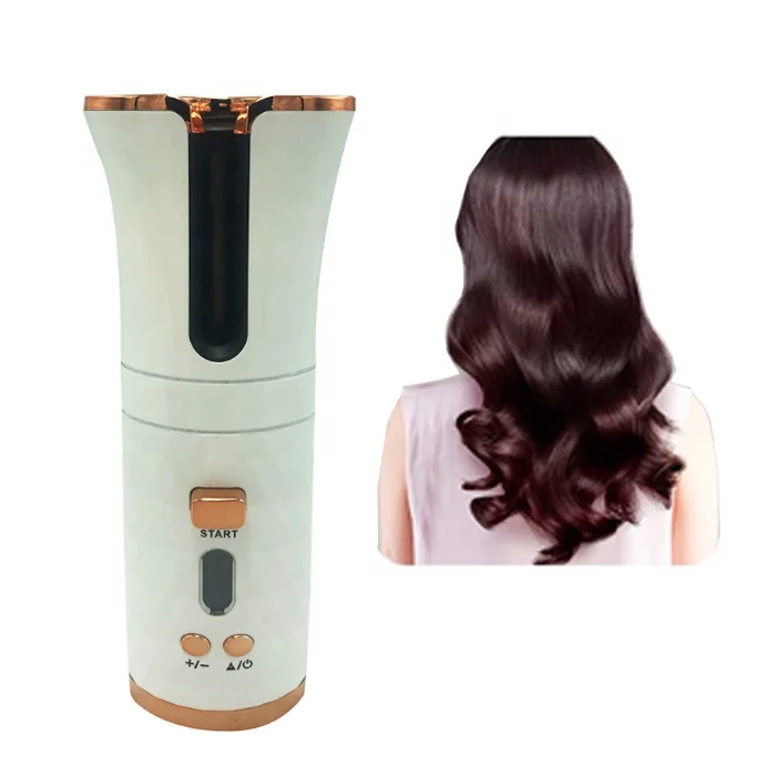 

new design automatic curler cordless waves hair automatic rechargeable cordless hair curler, Silver gray, pink,white