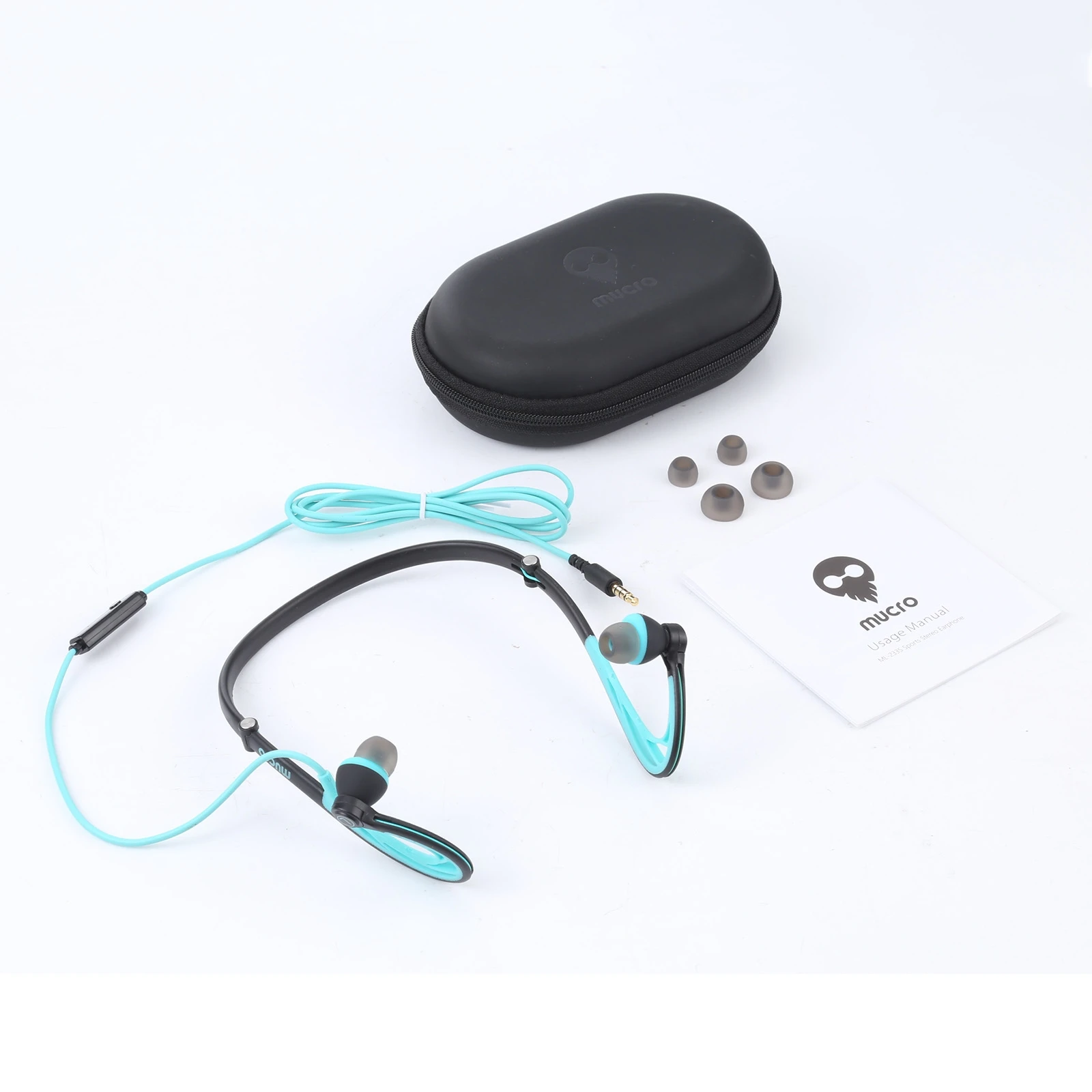 

Hot Selling Mucro ML233 Foldable Wired Running Sports Headphones Night Neckband in-Ear Stereo Earphones