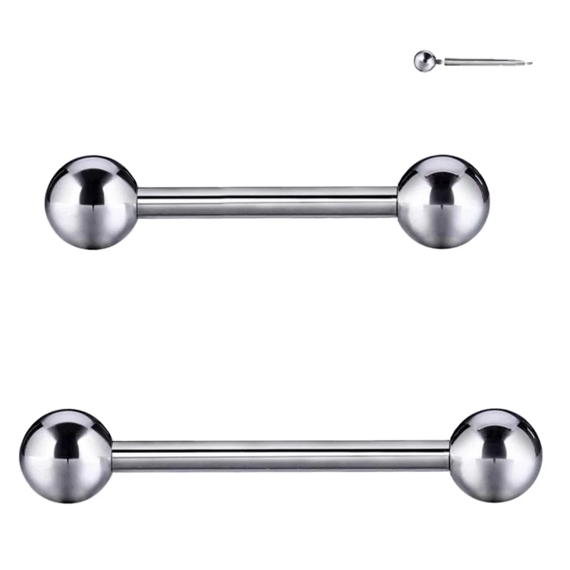 

G23/ASTM F136 Titanium Internal Thread Barbell With Balls Body Piercing Navel Rings Eyebrow Jewelry