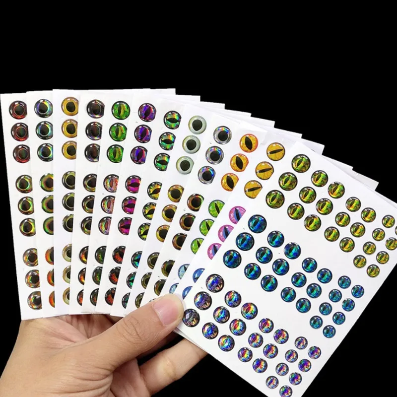 

Support customization Mixed colors and size 3d lure Streamer Bait Fish Eyes Lure Making Eye 3mm to 10mm, As shwon