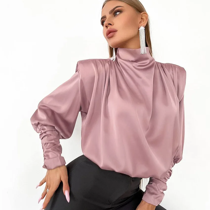 

Elegant Women Long Sleeves Ladies woman tops fashionable loose Chiffon blouse
