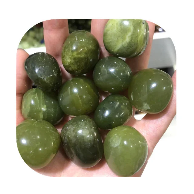 

New arrivals 20-30mm crystals healing stones natur green jade tumbled stone for Decor