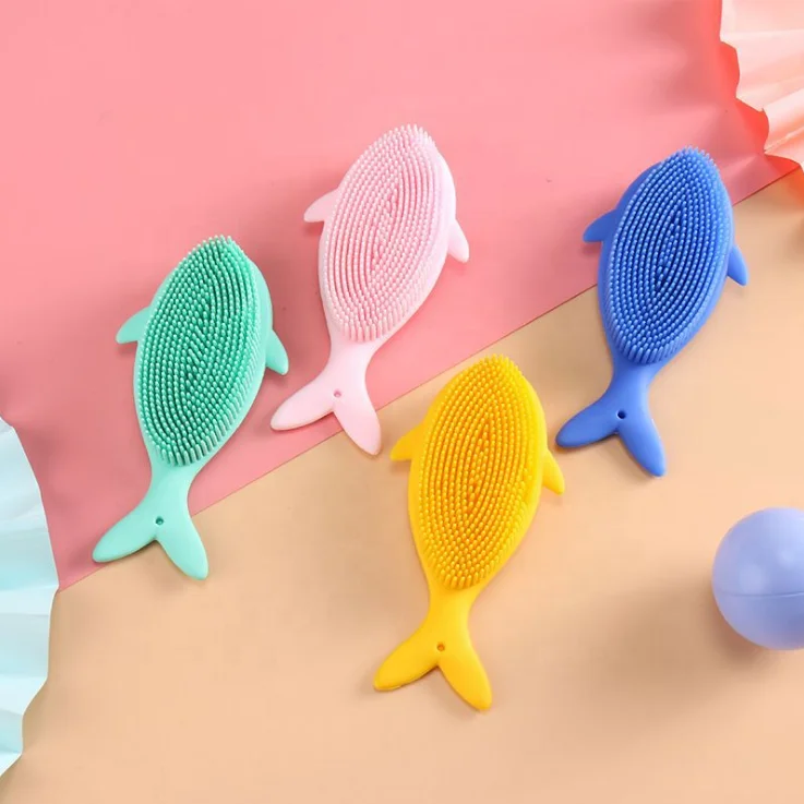 

New High Quality Bathing Artifact Silicone Bath Body Massage Soft Bubble Brush Cleaning Back Manufacturer, Customized color