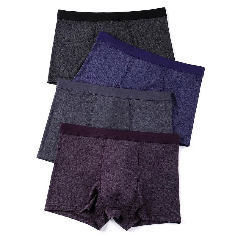 

Men's Mid-waist Ice Silk Underwear Men Breathable Plus size Comfortable Panties, As shown