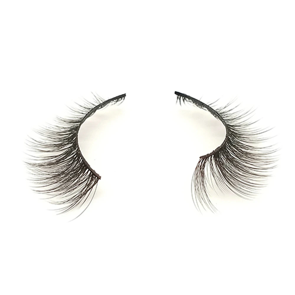 

Wholsale Lashes Private Label Packaging Wispy Soft Natural 3D False Silk Synthetic Mink Eyelashes