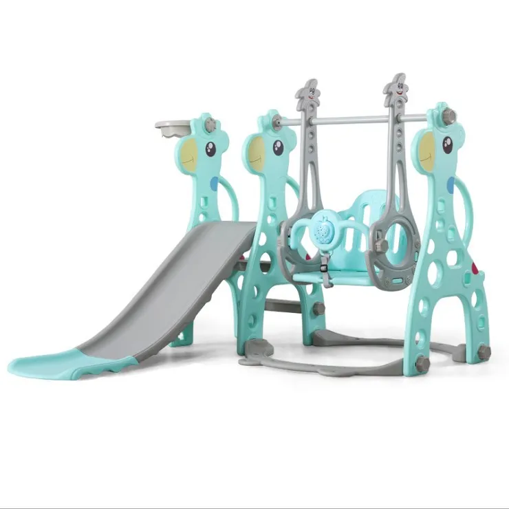 

Customized Colorful Children's indoor home Multifunction baby slide three-in-one combination kindergarten swing fitness toy