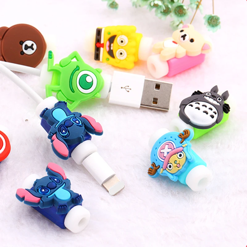 Cute Animal Shape Cable Protector Soft Silicone Anti Break Data Line