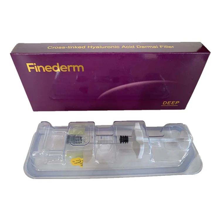 

Finederm injectable hyaluronic acid dermal face filler 2ml, Transparent