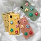 韓国日本のかわいい 3D デイジーの花 TPU 電話ケース iphone Xs 最大 8 プラス、 iphone Xr ケースカバーソフト
