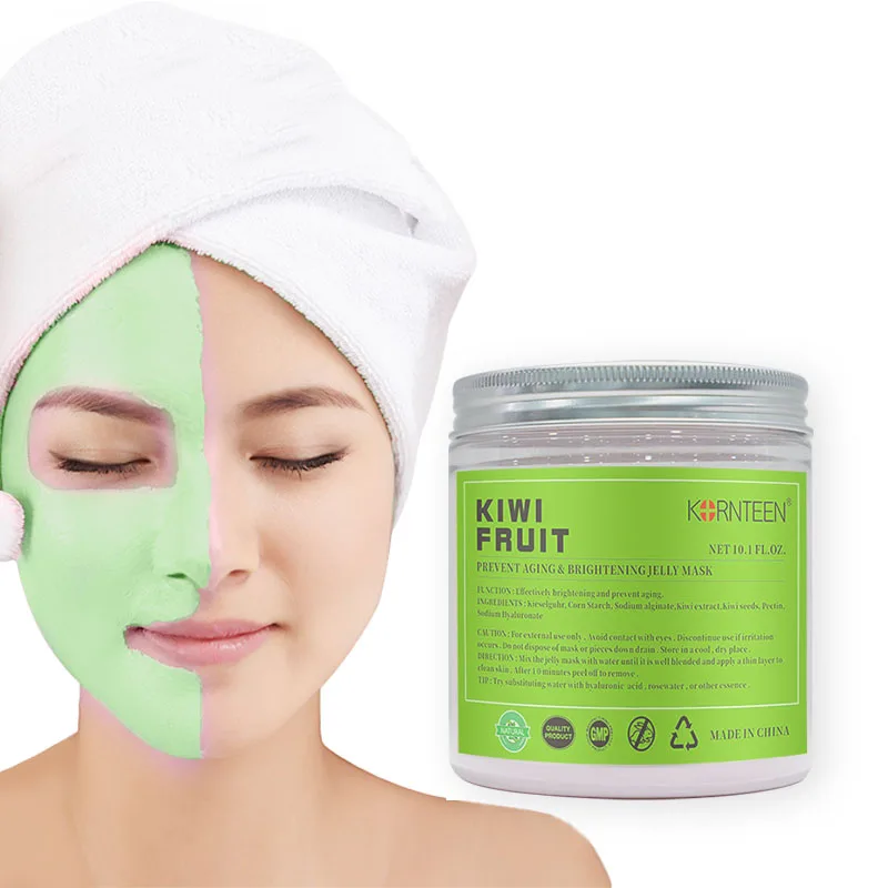 

Hydro Jelly Mask Soft Powder Cleaner with Kiwi Extract OEM Private Label Natural Organic Brighten Cleansing Peel Off Kiwi Face