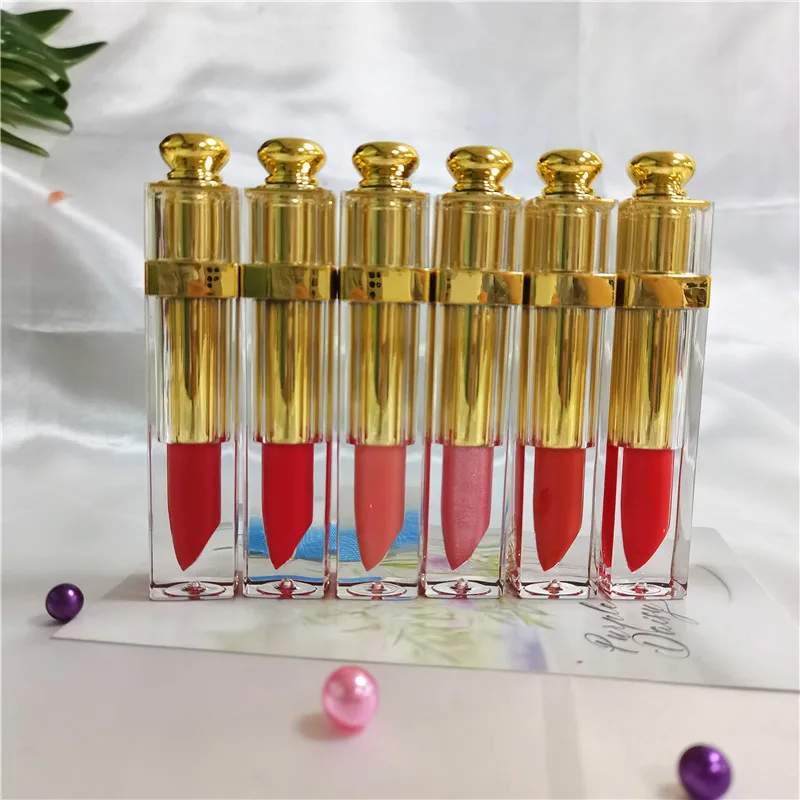 

OEM custom cosmetics private label makeup water proof liquid lipstick longlasting 30 colors clear lipgloss