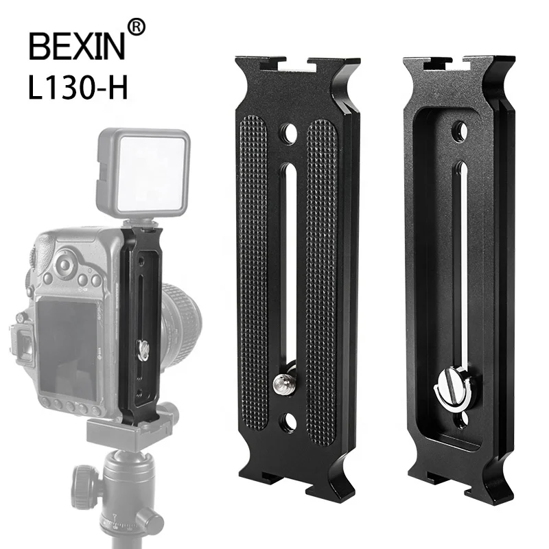 

HOT Universal Vertical Collapsible L-shape Plate Bracket with Hot Shoe Mount Quick Release Plate for Tripod Micro SLR Cameras, Balck
