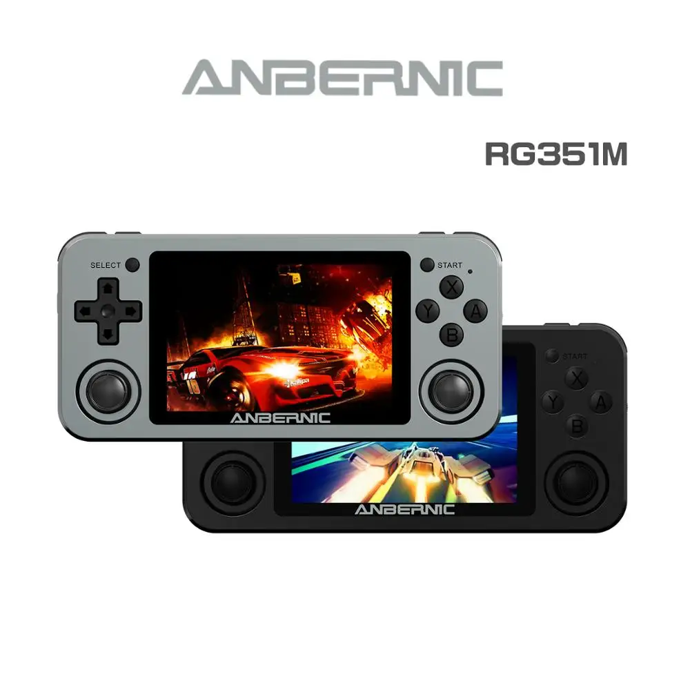 

2021 Amazon Hot Sell Anbernic RG351M Retro Game Console RG351P Upgrade Metal Shell RK3326 Open Source Built-in WiFi Play PS1 N64