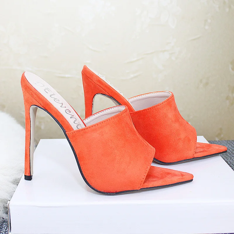 

Women High Heel Shoes Slippers Fish Beak Pointed High Heels Large Size Women Sandal Shoes Woman Sandals New Arrivals 2020