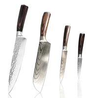 

Best Quality 4 pcs Kitchen Knife 8 Inch Chef's Knives Damascus steel knife set