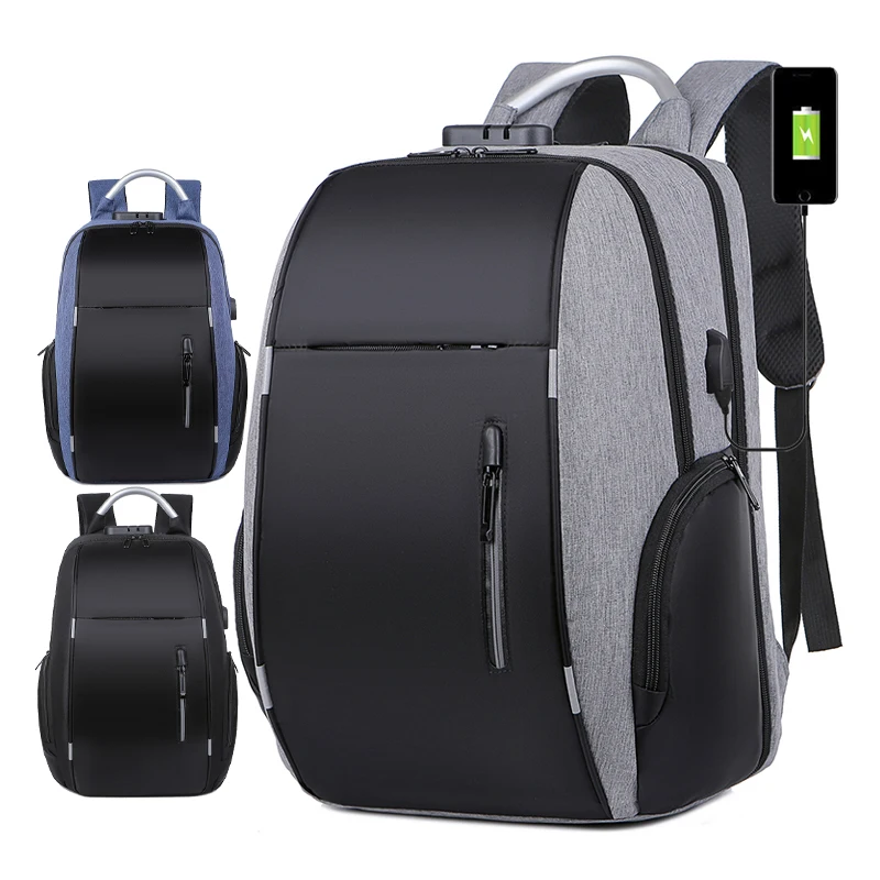 

2021 new arrival USB charging anti-theft laptop backpack for man school backpack knapsack schoolbag bag, Black, blue, gray