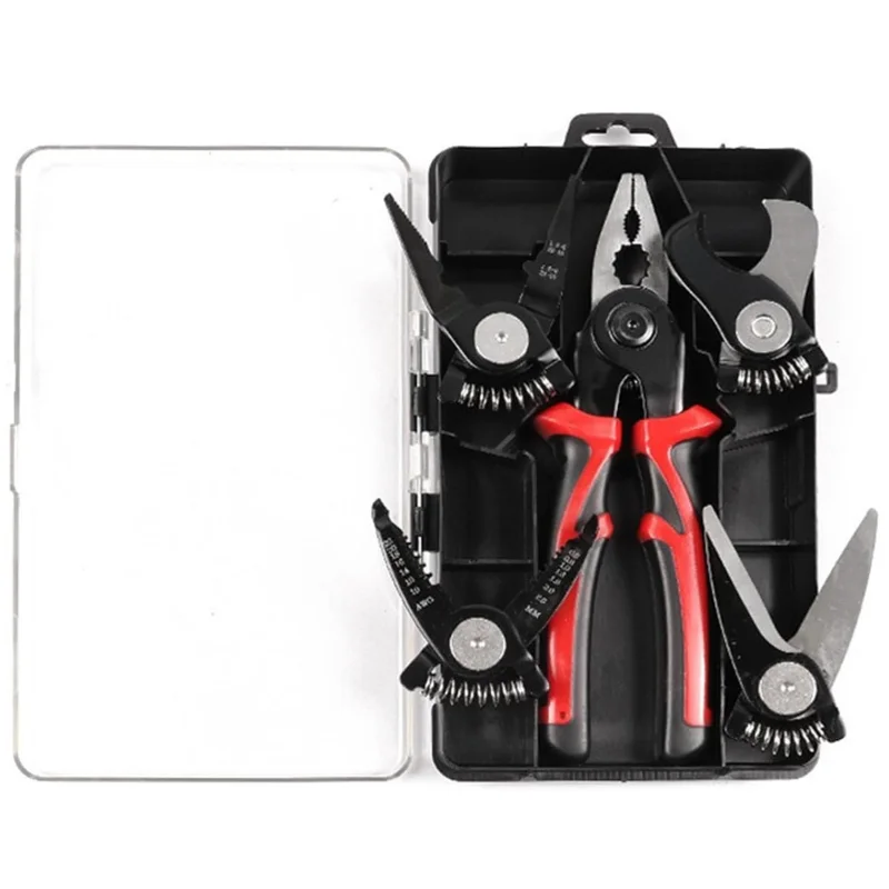 Hot Sale 5 in 1 Plier Tool Set Multifunctional Wire Stripping Pliers for Wire Cutting Stripping Crimping