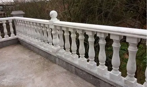 石头栏杆花岗岩户外楼梯天然石材新设计大理石栏杆石阳台楼梯栏杆
