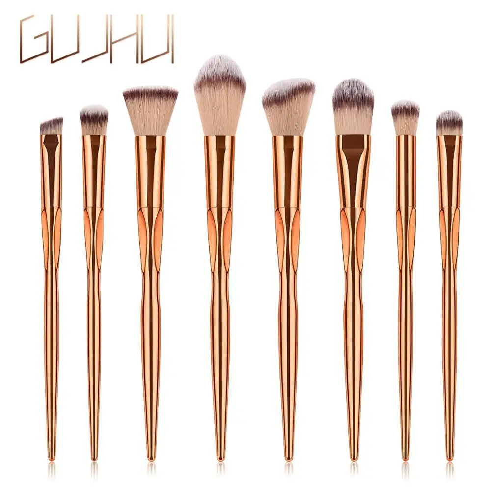 

Rose glod colour Brush Set Best Price 8pcs Custom Logo Cute Makeup Brushes Private Label Makeup Brush Sets, Custom color