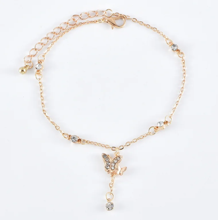 

women TRENDY Fashion Round chunky ALLOY gold filled plated jewelry fashion anklets