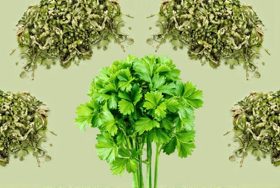 Homegrown parsley in pot