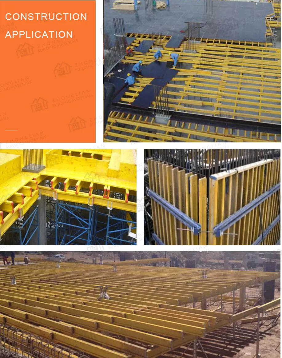 Formwork h20 timber wood beam with acrylic water proof painting