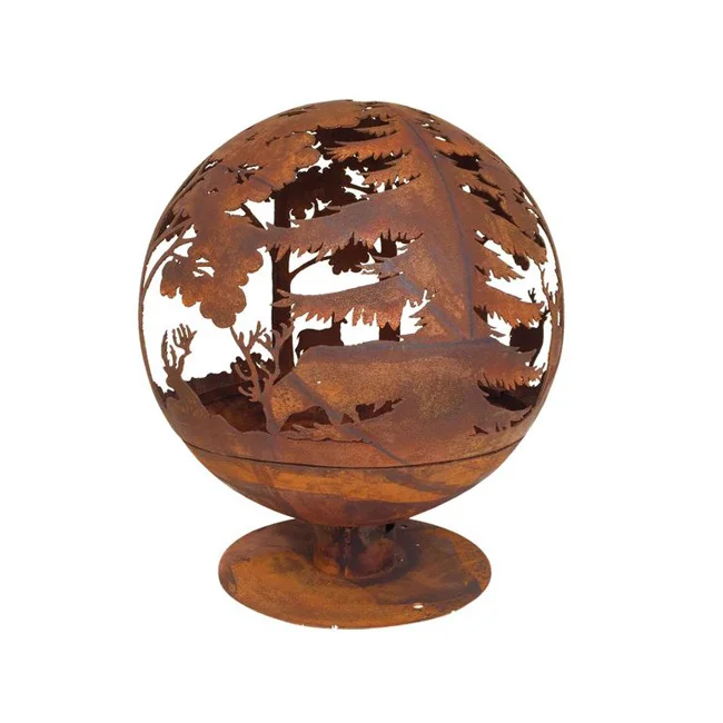 

Garden Indoor Outdoor Scenery Corten Steel Fire Bowl, Rusry red