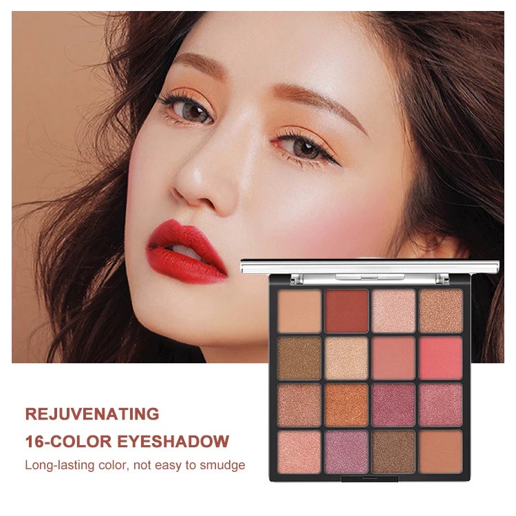 

Amazon Top Seller High Pigmented Nude16 Colors Cosmetics Private Label Makeup Eyeshadow Palette Hot Sale in USA UK CANADA