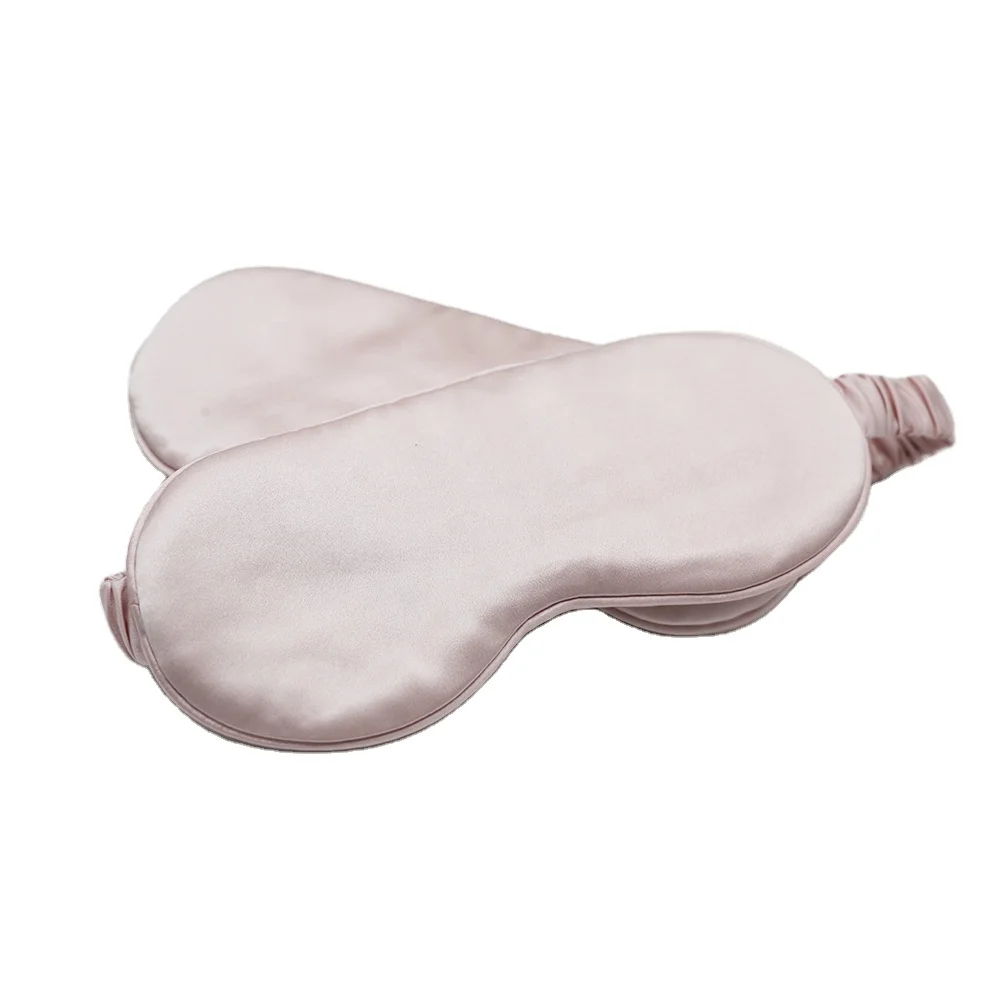 

19mm cute super soft 100% mulberry silk sleeping eye mask with printed embroidered logo, 13 options