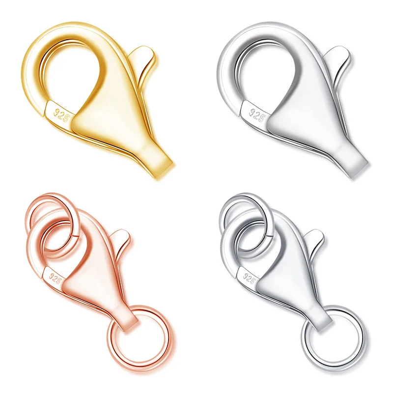 

Wholesale Silver Spring Clasp Jewelry Accessories Gold Plated 925 Sterling Silver Lobster Clasp
