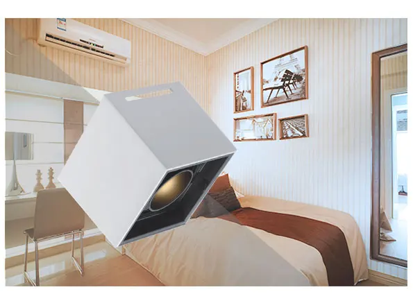 Supermarket Commercial 2020 New High Quality Produce Aluminium  White Square Surface Outfit  Downlight