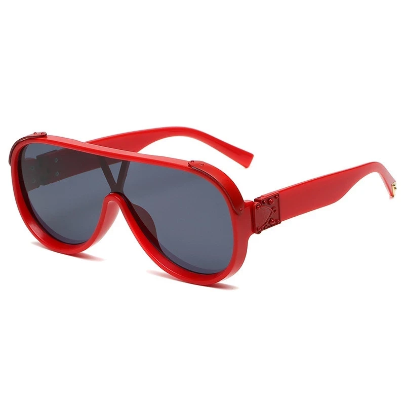 

New Fashion Shield Sunglasses Retro Hip Hop Eyewear Women Travel Vintage Oversized Sun Glasses 2021Men Uv400, Custom colors