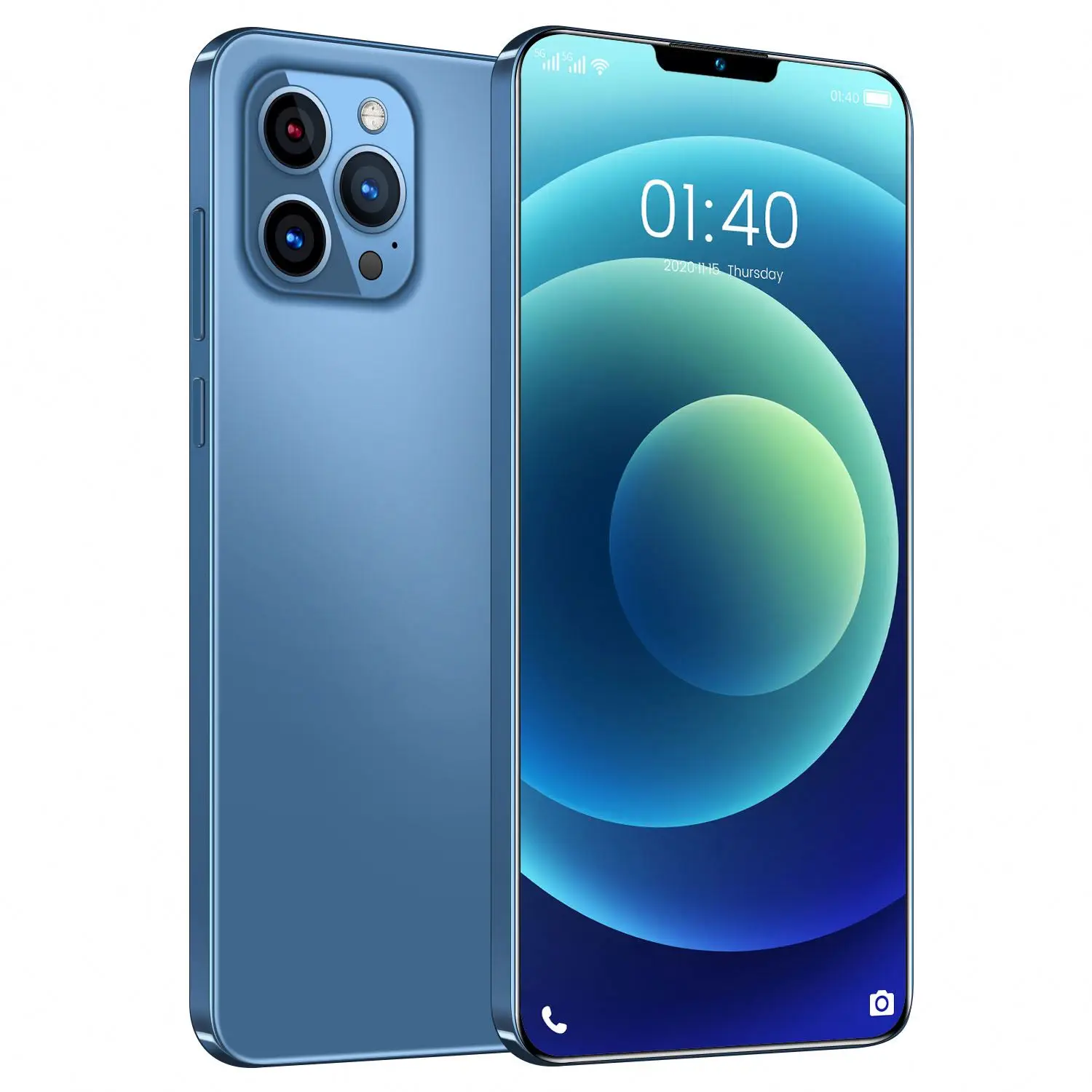 

New Design I12 Pro Max + 6.7 Inch 12Gb 512Gb Android Smartphone 10 Core 5G Let Phone 3 Camera Face Id Unlock Mobile, Blue/black/gold/white