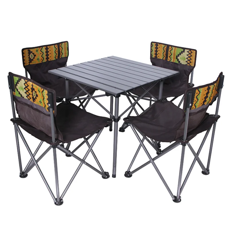 

Outdoor Camping Beach family beach picnic garden set Portable Folding Table And Chair Set