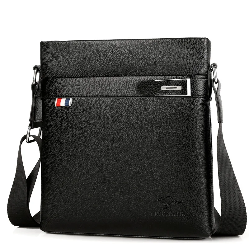 

New Fashion High quality PU Leather Shoulder Messenger Bag shoulder business mens messenger bag, Black,brown