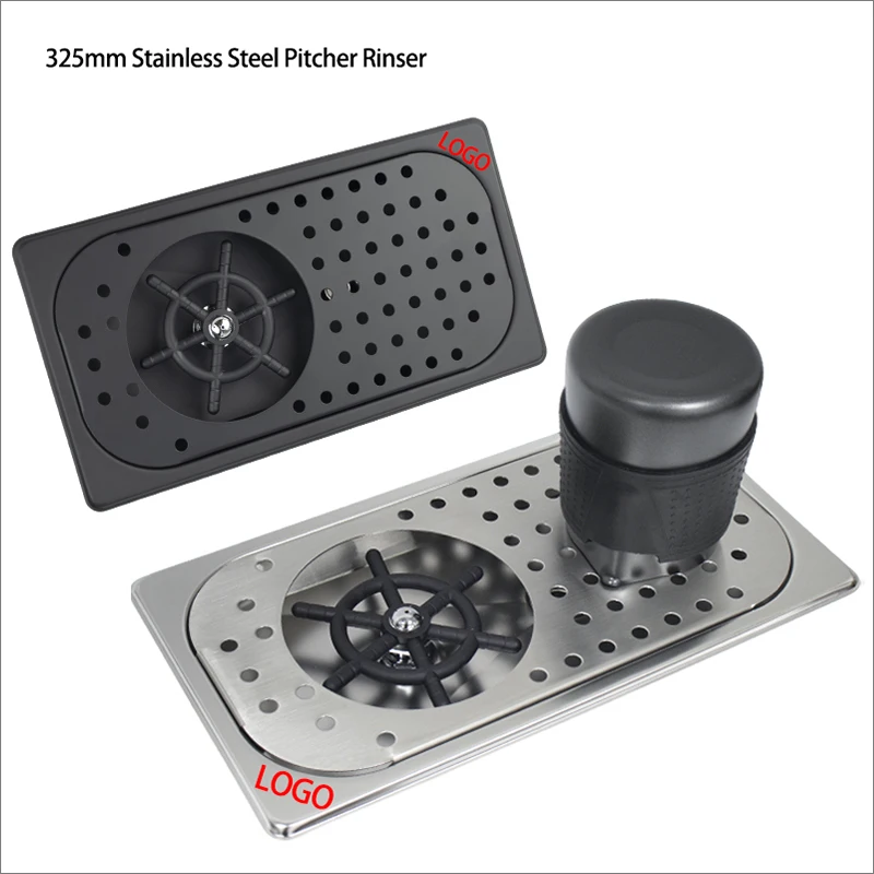 High Pressure Manual Cup Washer Latte Art Pitcher Rinser Drip Tray Stainless Steel Household Kitchen Sink Metal Glass Rinser