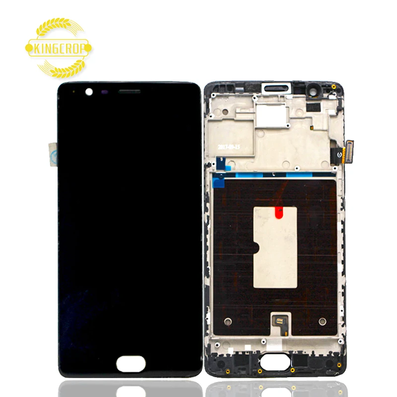 

Hot selling for Oneplus 3T Lcd Display Screen Tested Screen With Frame Replacement For Oneplus 3T A3010 A3000 A3003, Black/white