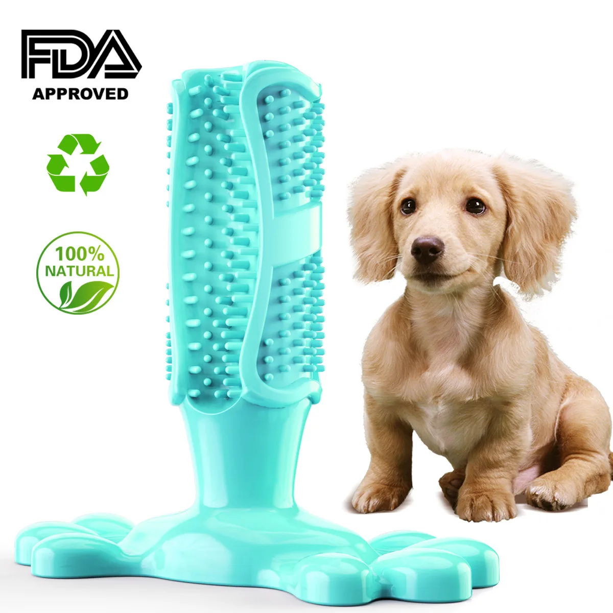 

Amazon Hot Sale Puppy Decompression Funny Eco Friendly Rubber Pet Teeth Cleaning Toothbrush Chew Toy