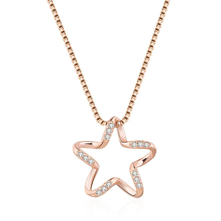 

Fine Quality Rose Gold Five-pointed Star Jewellery Necklaces European Style Women Choker, Picture