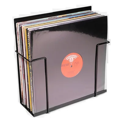 

Record Storage Rack, Wall-mounted Record Storage Pocket Black Storage Holders & Racks for Non-folding Rack Iron Multifunction