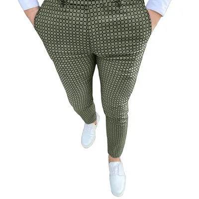 

New men's trousers Plaid casual Leggings Pencil Pants for men