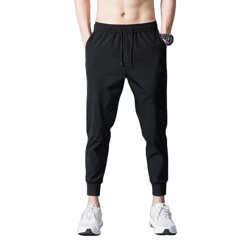 

Trousers men summer thin fashion sports pants loose men casual ice silk pants