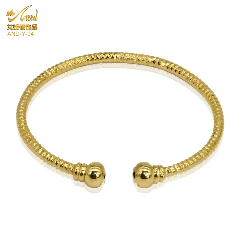 

High Quality Cuff Bangle For Kids,Lovely Gold Plated Baby Beads Cuff Bangle Bracelets For Kids