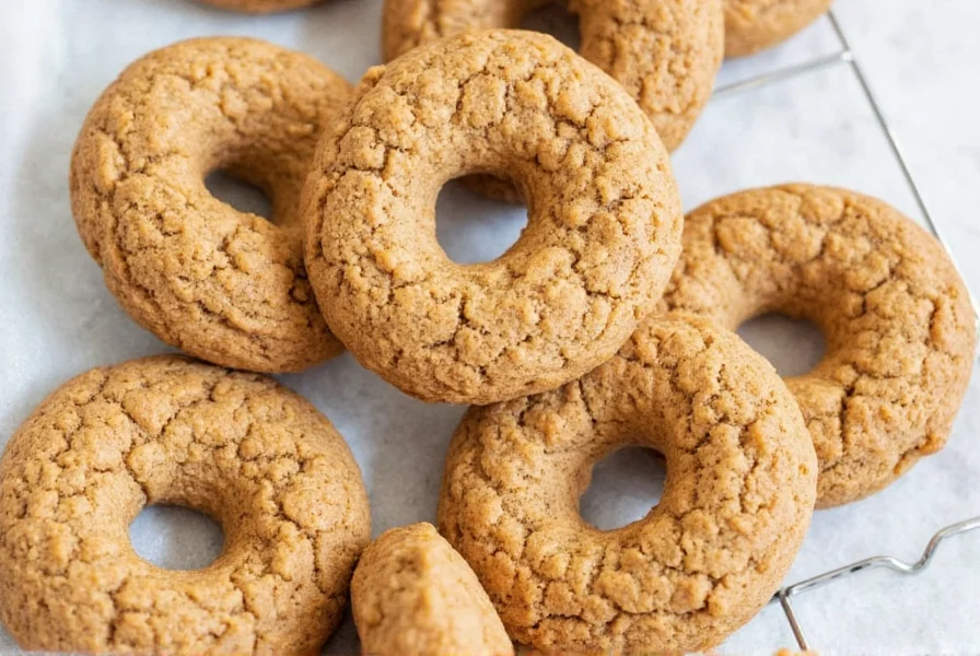 Side-by-side comparison of properly baked vegan ginger cookies versus cookies that spread too much