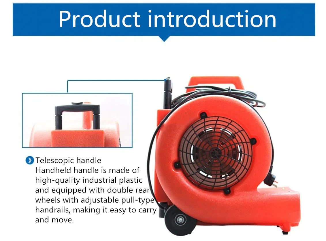 Best Price High Pressure Three Speed Powerful Air Mover Blower Fan For Floor And Carpet Drying
