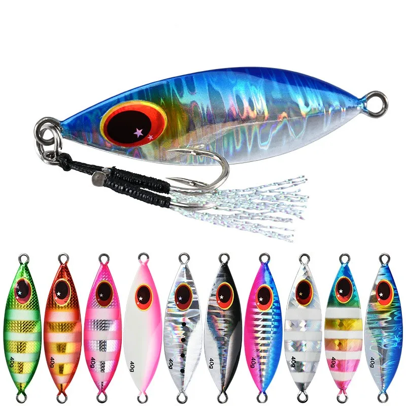 

ALLBLUE 40g 60g ATLAS saltwater fishing jig pesca slow pitch jigging lure, 10 colors