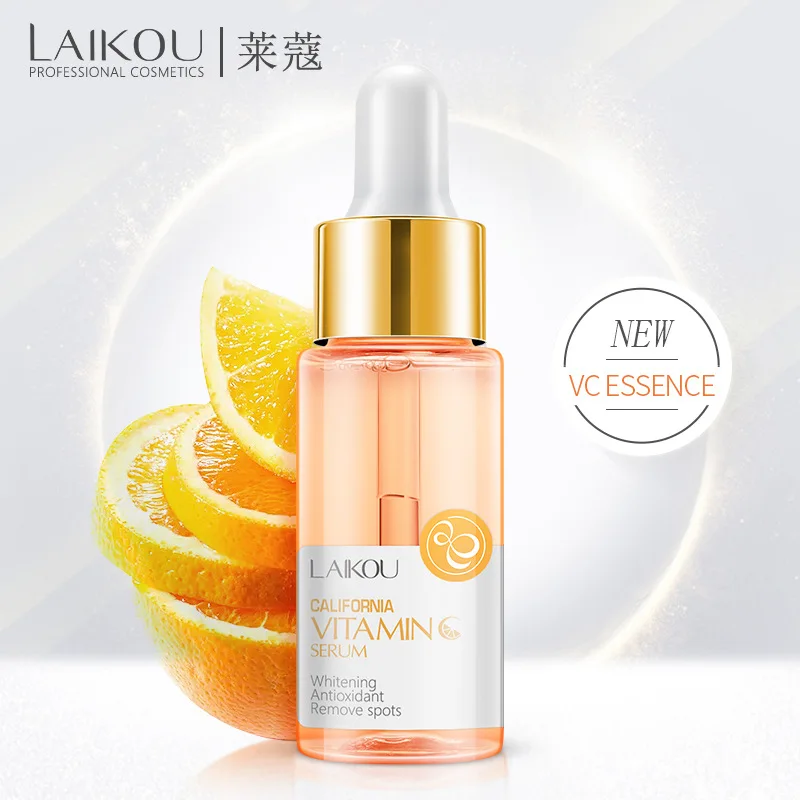 

Laikou Anti Aging Remove Acne Spots Repair Damaged Vitamin C 24K Gold Face Serum, Clear