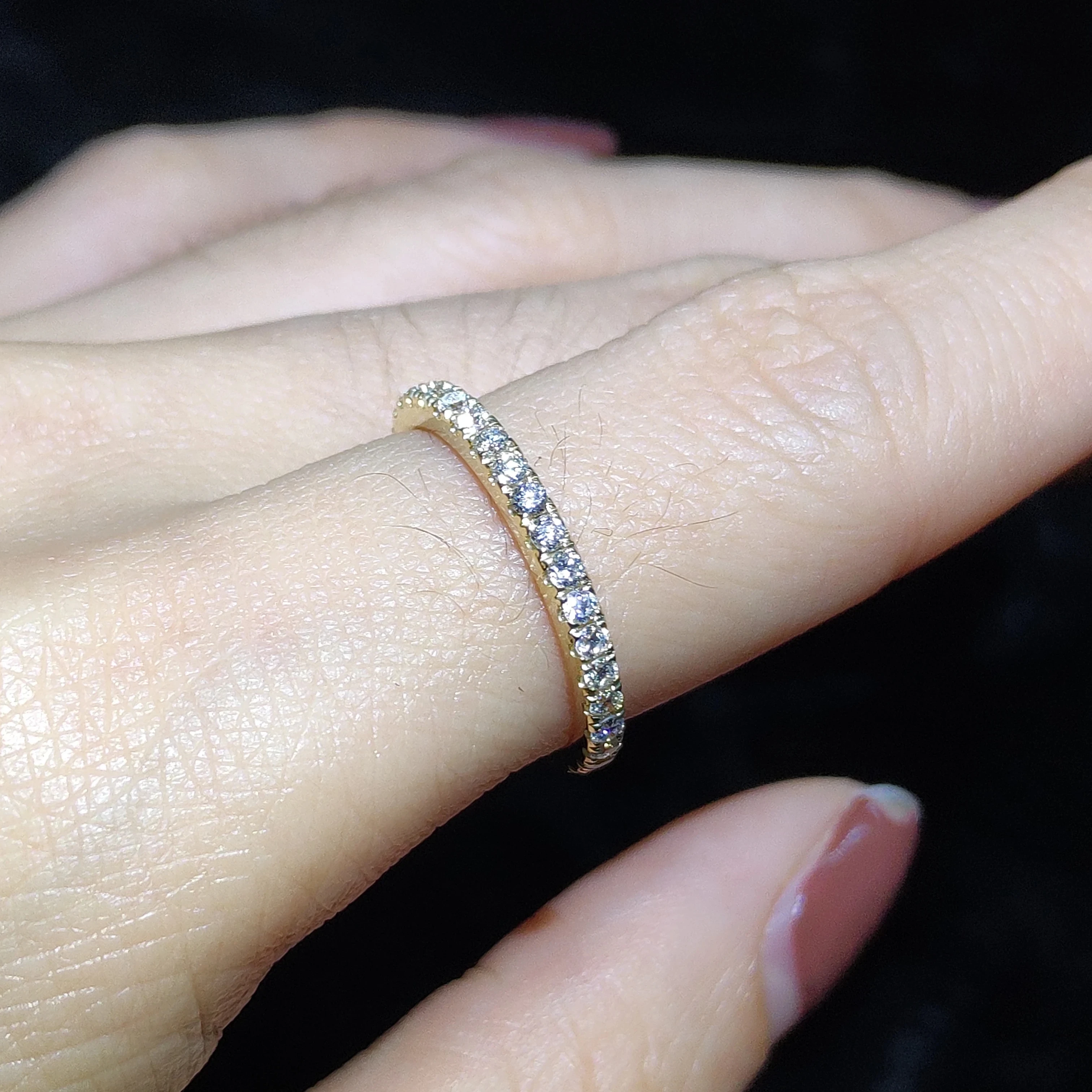 

1/2 def vs 2.1mm loose small diamonds band ring 14k white gold lab grown diamonds wedding band