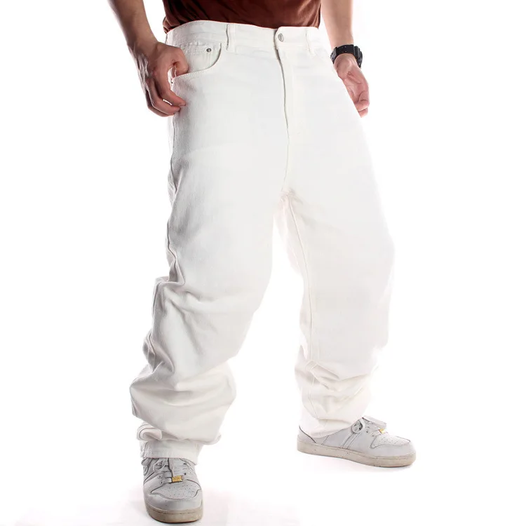 

Streetwear Jeans White Color Men Casual Pants Mens Wide Leg Jeans Men Trousers Jeans